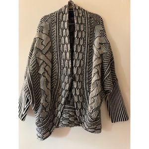 Black & White Patterned Cardigan